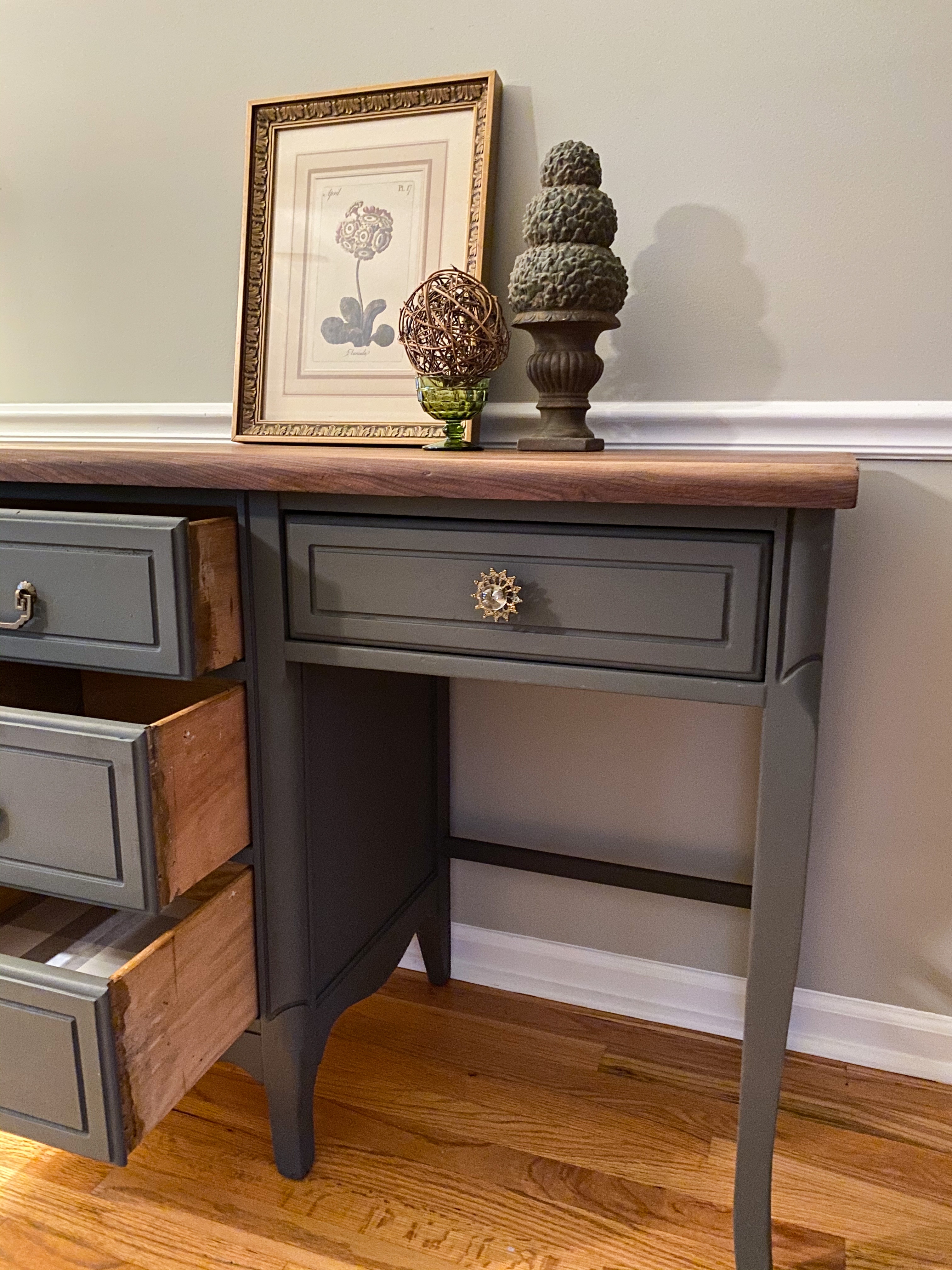 A Custom Gray & Walnut Top